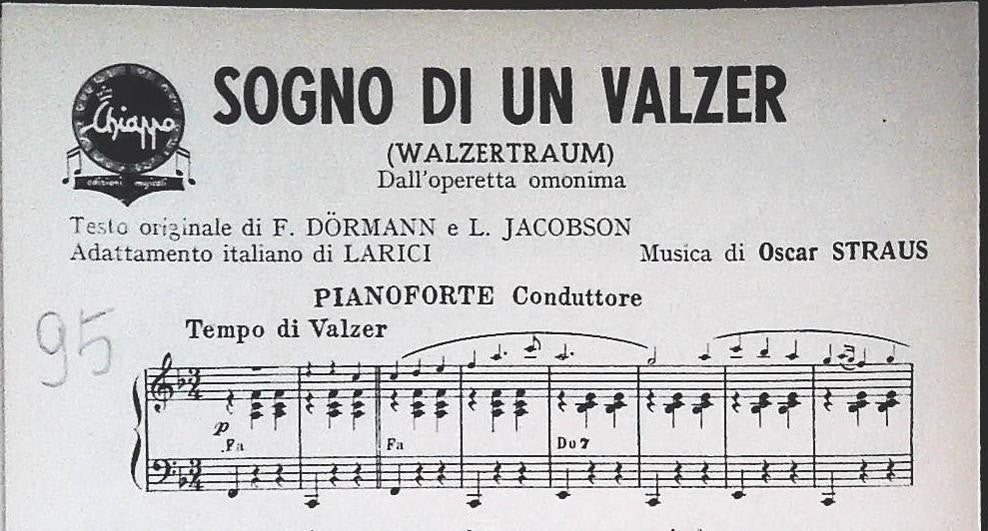 SOGNO DI UN VALZER-PASSEGGIANDO-DANZA DI CARNEVALE - SPARTITO-SHEET MUSIC