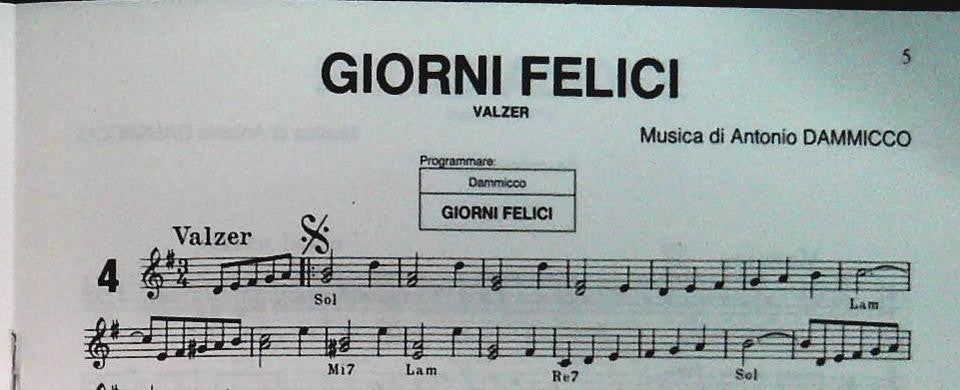 IL LISCIO DI ANTONIO DAMMICCO - 6 BRANI - SPARTITO-SHEET MUSIC