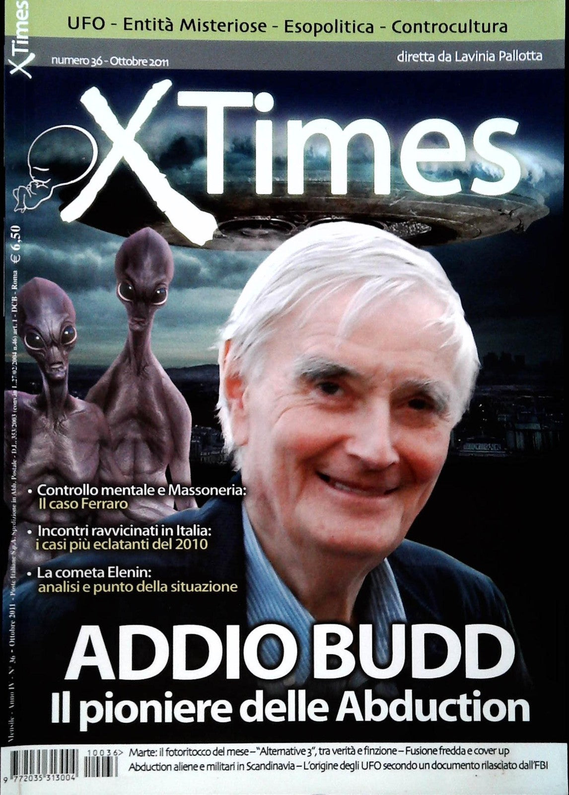 XTIMES N. 36 - OTTOBRE 2011-ADDIO BUDD PIONIERE DELL'ABDUCTION-OUTLET DEL LIBRO