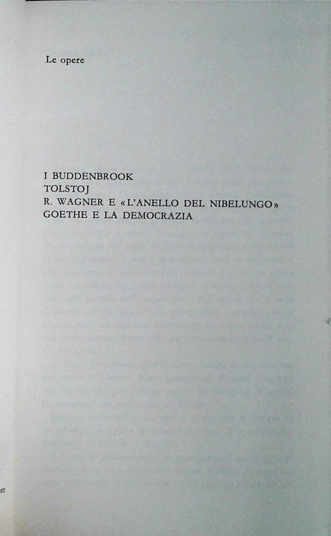 OPERE - THOMAS MANN - CDE 1964