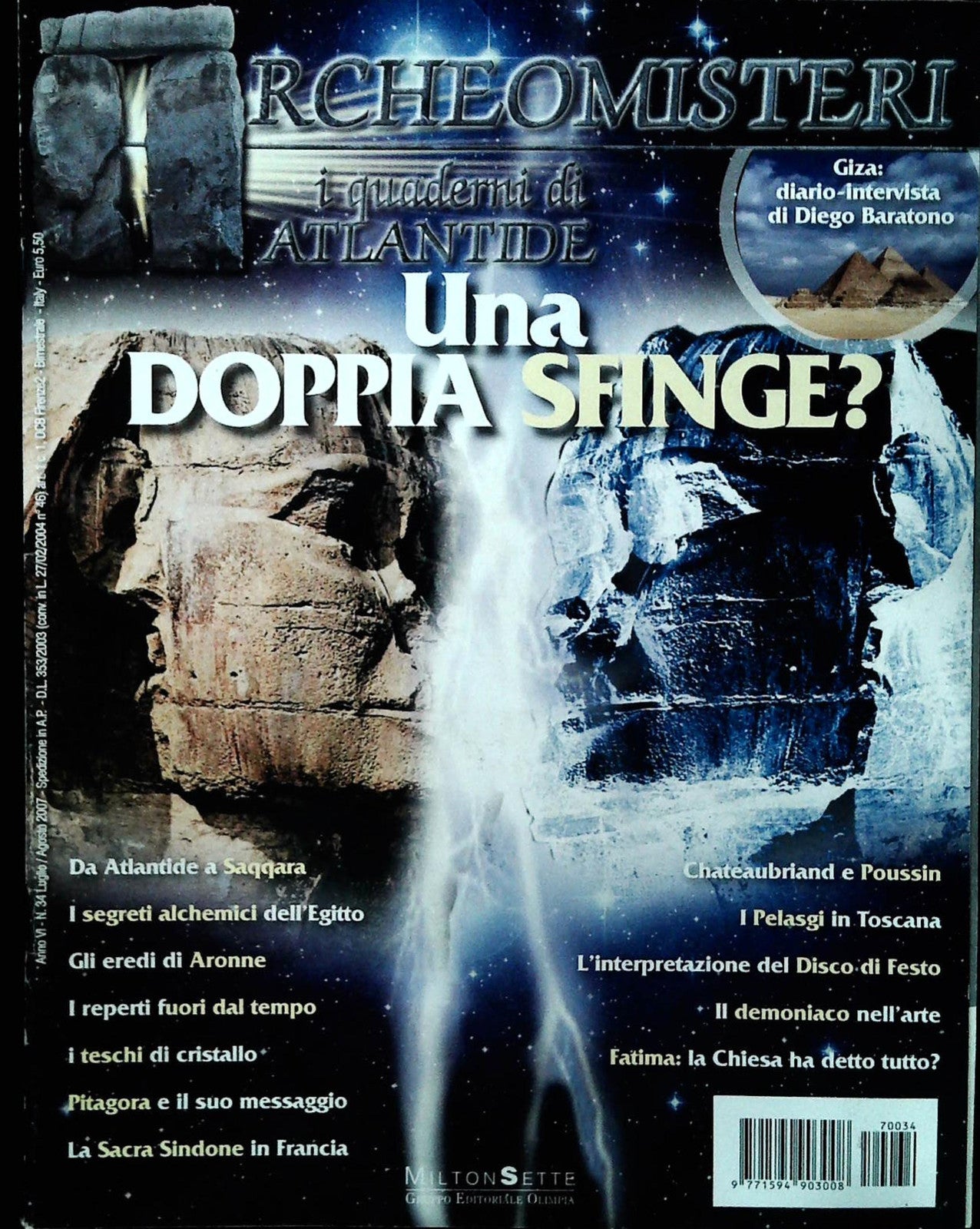 ARCHEOMISTERI N. 34 - AGOSTO 2007 - OUTLET DEL LIBRO