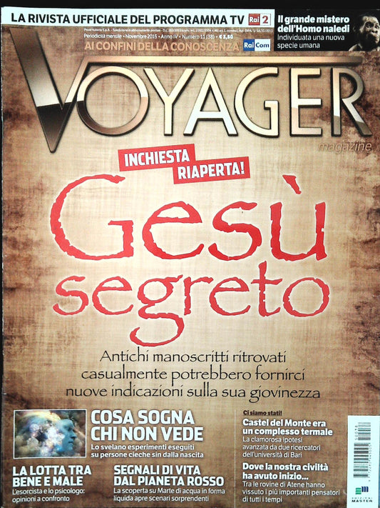 VOYAGER N. 38 - NOVEMBRE 2015 - GESU' SEGRETO - OUTLET DEL LIBRO
