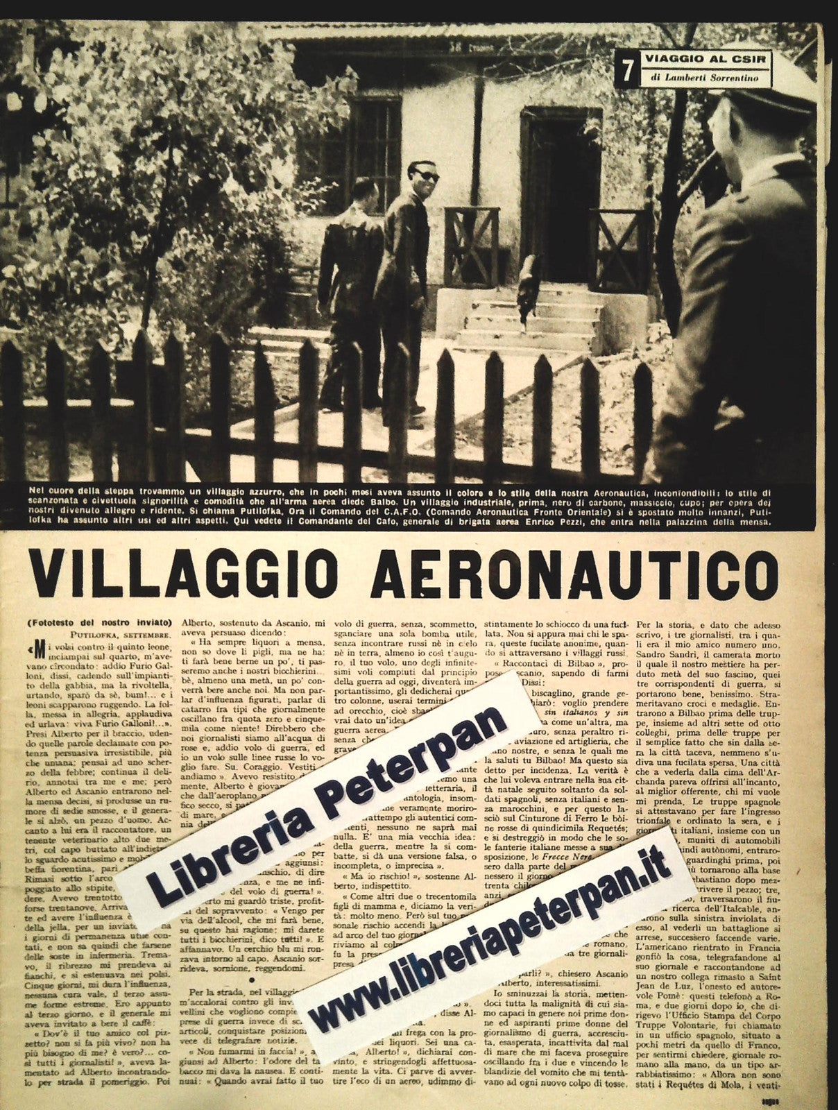 VILLAGGIO AREONAUTICO DI PUTILOFKA - CLIPPING RITAGLI DI GIORNALE