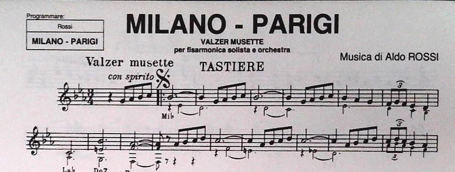 ALLA FRANCESE. valzer - MILANO-PARIGI.valzer - SPARTITO-SHEET MUSIC