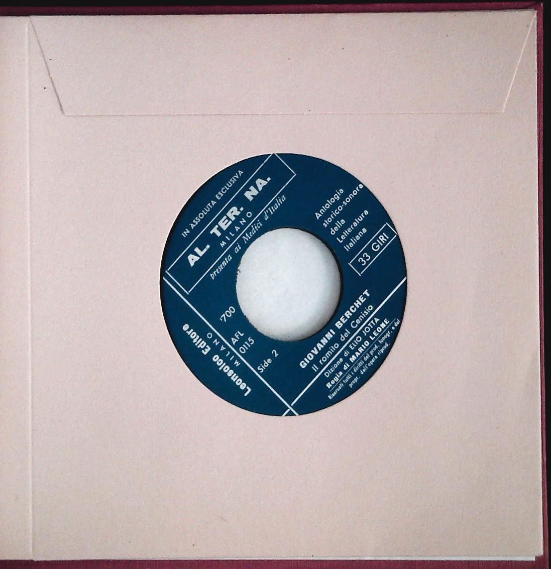 ANTOLOGIA STORICO-SONORA DELLA LETTERATURA ITALIANA - VOL. 8 - 2 VINILI