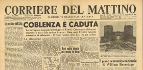 CORRIERE DEL MATTINO 18-19 MARZO 1945 - COBELZA - REMANGEN - VERGATO - PONTEBBA