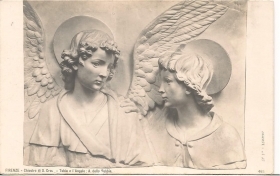 FIRENZE -CHIESA DI S.CROCE - A. DELLA ROBBIA: TOBIA E L'ANGELO - V IN BUSTA