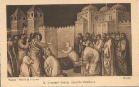 FIRENZE -CHIESA DI S.CROCE-GIOTTO-S.GIOVANNI EVANGELISTA RISUSCITA DRUSIANA - NV