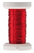 FILO DI RAME COLORE ROSSO DIAM. 0.25 MILLIMETRI L= 50 METRI - CONF. 1 PEZZO