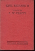 KING RICHARD II - SHAKESPEARE - EDIT A.W. VERITY 1952 (ENGLISH TEXT)