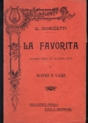 LA FAVORITA - G. DONIZETTI # LIBRETTO D'OPERA - ROYER, VAEZ - 1912