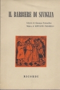IL BARBIERE DI SIVIGLIA - G. Paisiello -- Libretto d'Opera - G. Petrosellini