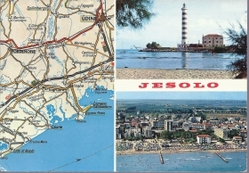 JESOLO - 2 VEDUTE + CARTA T.C.