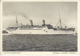 PIROSCAFO "CONTE VERDE" - LLOYD TRIESTINO - V 1939 Port Said - FG