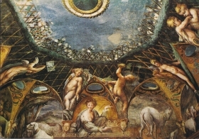 FONTANELLATO - ROCCA SANVITALE - CANI INTORNO A PAOLA GONZAGA E PUTTI - NV
