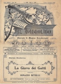 LA GIAVA DEI GATTI - LA CONTESSINA # SPARTITO - Rivista mus. IL MANDOLINO - 1927