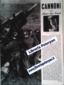 CANNONI NEL MARE DEL NORD - TEMPO 1940 - CLIPPINGS-RITAGLI DI GIORNALE