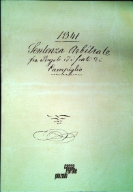 1341. SENTENZA ARBITRALE FRA PINZOLO E DEI FRATI DI CAMPIGLIO