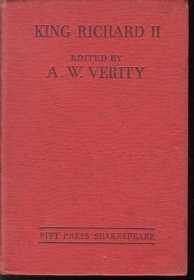 KING RICHARD II - SHAKESPEARE - EDIT A.W. VERITY 1952 (ENGLISH TEXT)