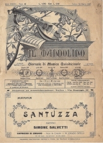SANTUZZA - CAPRICCIO ZINGARO  # SPARTITO - Rivista musicale IL MANDOLINO - 1927