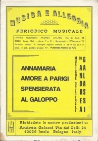 ANNAMARIA - AMORE A PARIGI - SPENSIERATA - AL GALOPPO (Andrea Galassi)# SPARTITO