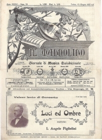 LUCI ED OMBRE # SPARTITO - Rivista musicale "'IL MANDOLINO"  N° 11 - 1927