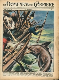 DOMENICA DEL CORRIERE N 43 - 27 OTTOBRE 1957- ILLUSTRATORE WALTER MOLINO