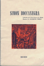 SIMON BOCCANEGRA - G. VERDI # LIBRETTO D'OPERA -  F.M. PIAVE, A. BOITO