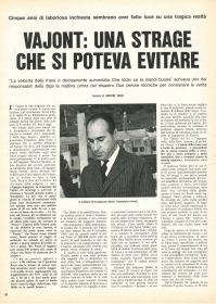 VAJONT UNA STRAGE CHE SI POTEVA EVITARE 1968 - CLIPPING