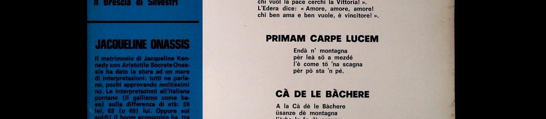 BS BIESSE - MENSILE  DI VITA BRESCIANA E NAZIONALE - N. 85 OTTOBRE 1968