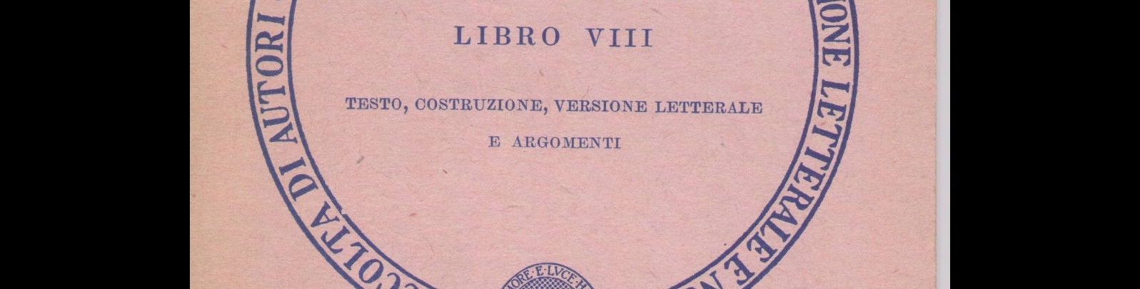 L\' ENEIDE LIBRO VIII° - PUBLIO VIRGILIO MARONE (LATIN TEXT)