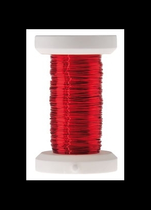 FILO DI RAME COLORE ROSSO DIAM. 0.25 MILLIMETRI L= 50 METRI - CONF. 1 PEZZO