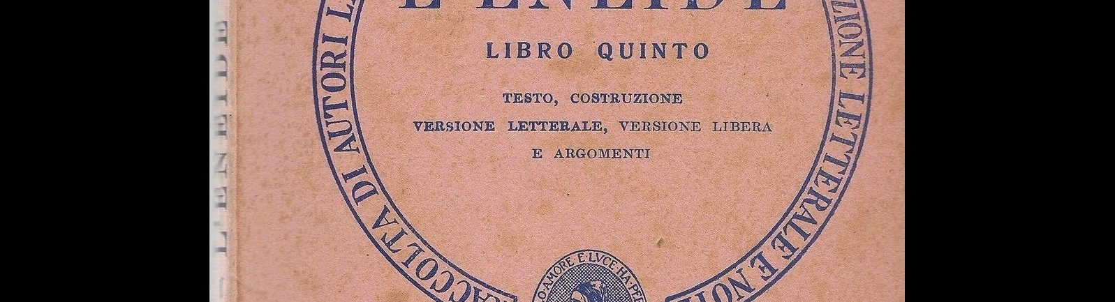 L\'ENEIDE - LIBRO V° - SOC. ED. DANTE ALIGHIERI -  LATIN TEXT