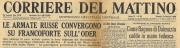 CORRIERE DEL MATTINO - 23 NOVEMBRE 1944 - AVANZATA IN ROMAGNA - UNGHERIA