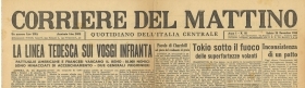 CORRIERE DEL MATTINO 25 NOVEMBRE 1944 - VOSGI - TOKIO - FAENZA