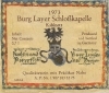 BURG LAYER SCHLOSKAPELLE - ETICHETTA VINO