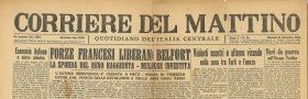 CORRIERE DEL MATTINO 21 NOVEMBRE 1944 - LIBERZIONE BELFORT-SCONTRI FORLI-FAENZA